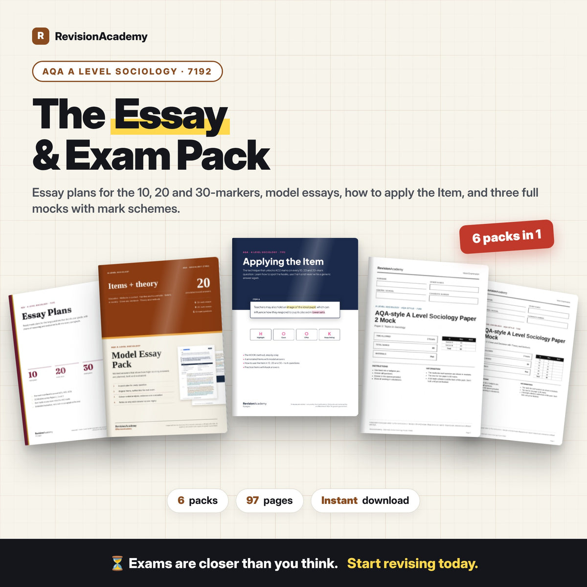 Essay & Exam Pack | AQA A Level Sociology