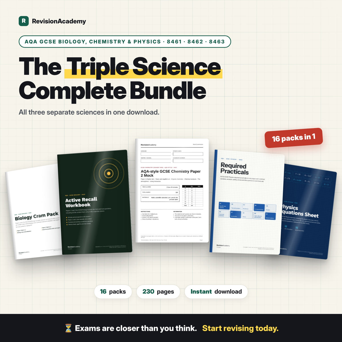Triple Science Complete Bundle | AQA GCSE Biology, Chemistry & Physics
