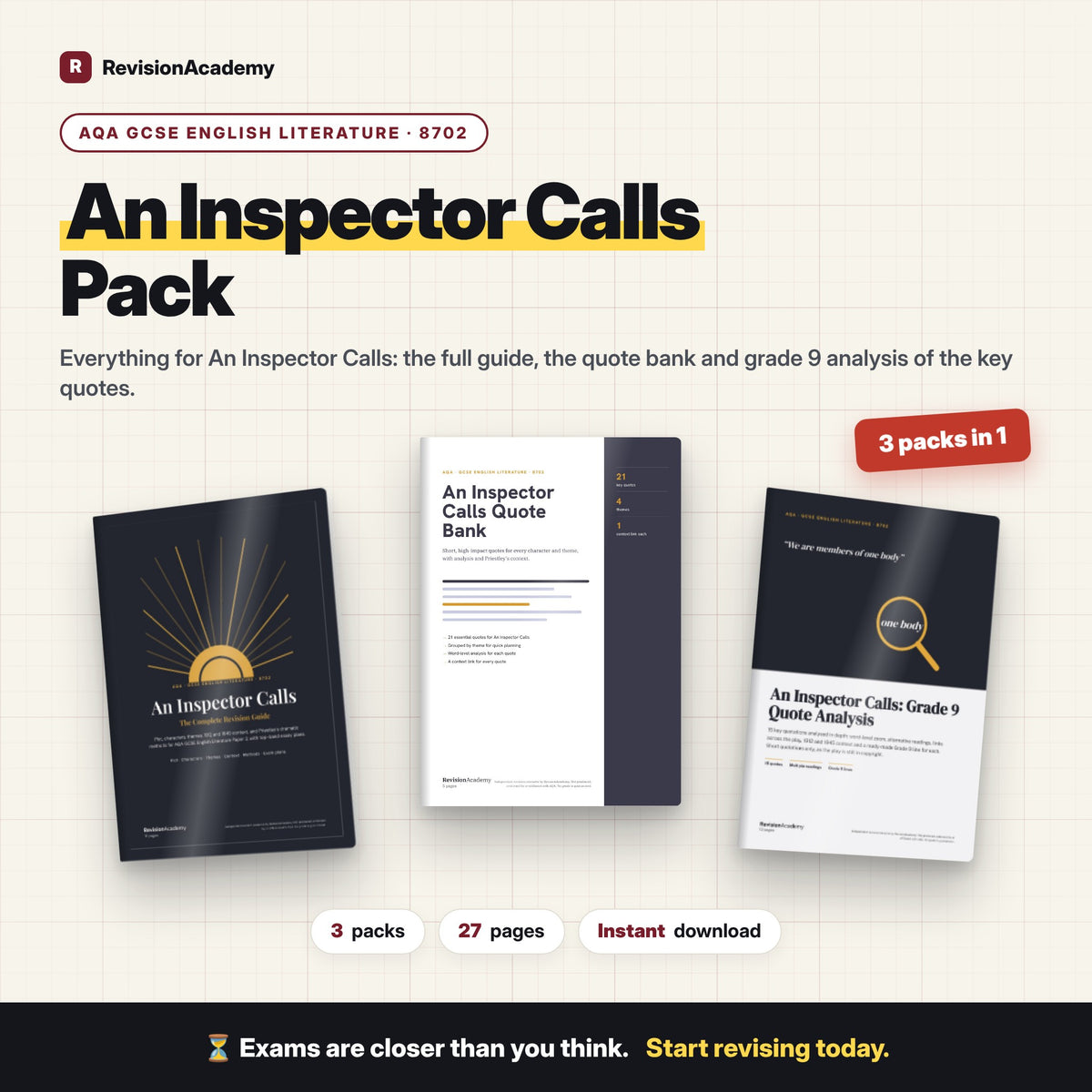 An Inspector Calls Pack | AQA GCSE English Literature