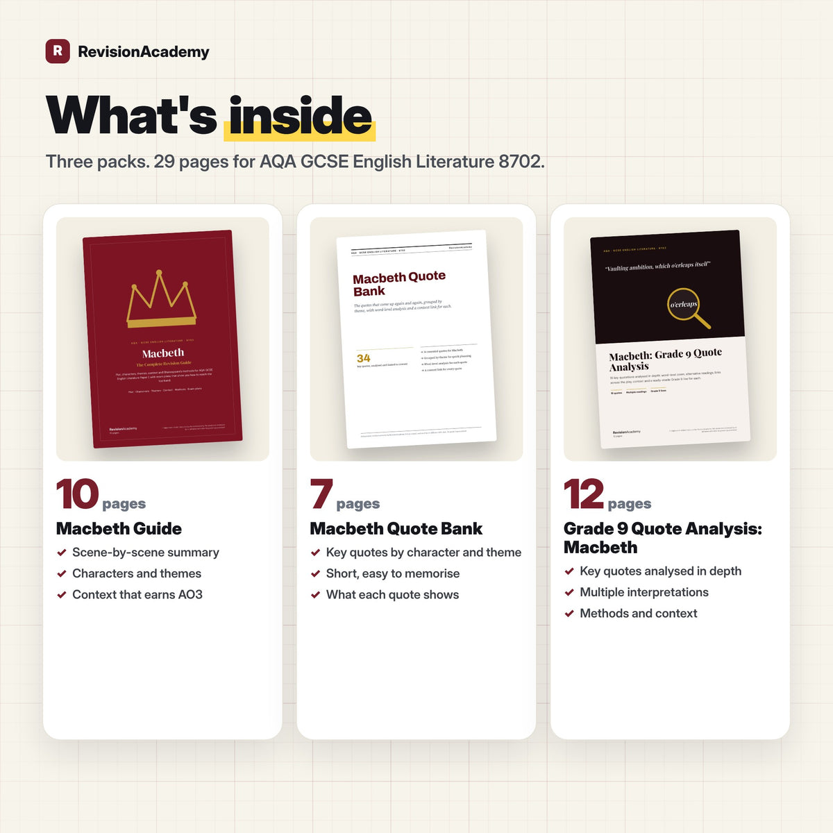 Macbeth Pack | AQA GCSE English Literature