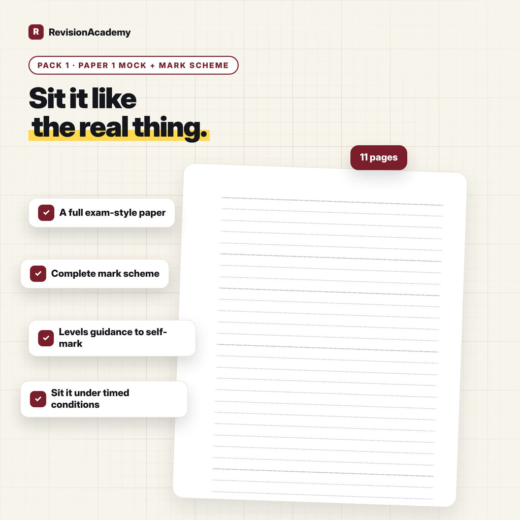 Mock Papers 1 & 2 + Mark Schemes | AQA GCSE English Literature