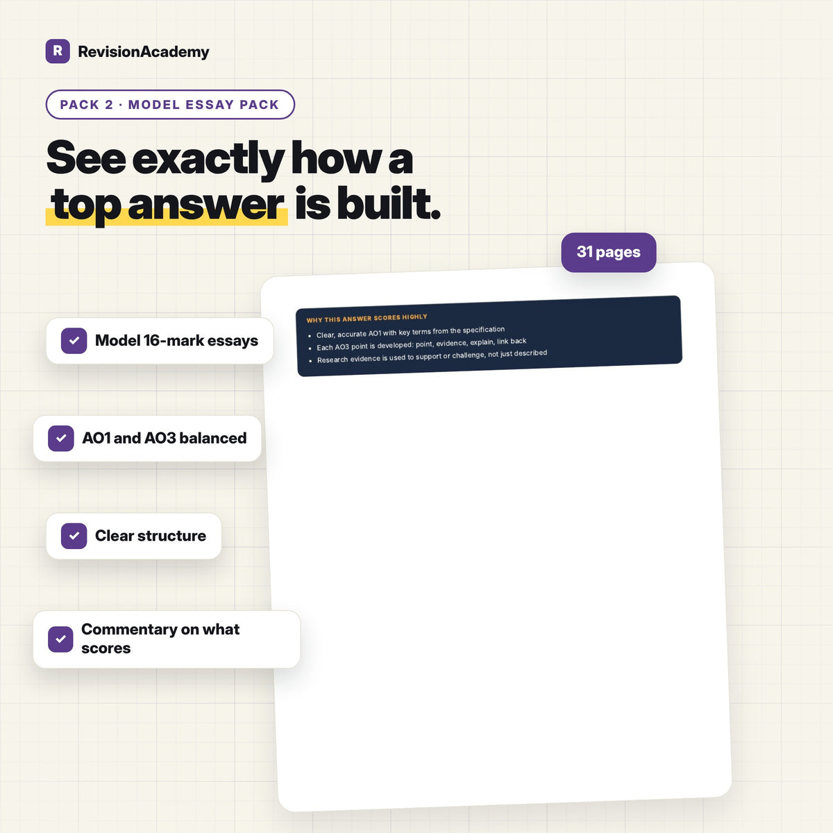 Essay & Exam Pack | AQA A Level Psychology