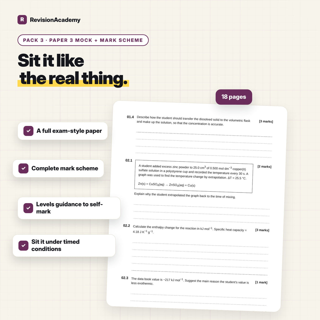 Exam Practice Pack | AQA A Level Chemistry