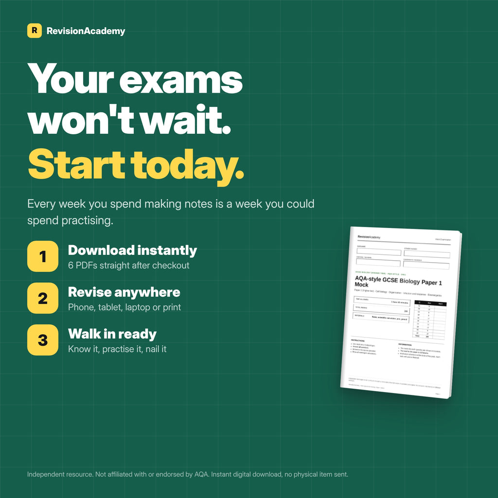 Triple Science Mock Papers + Mark Schemes | AQA GCSE